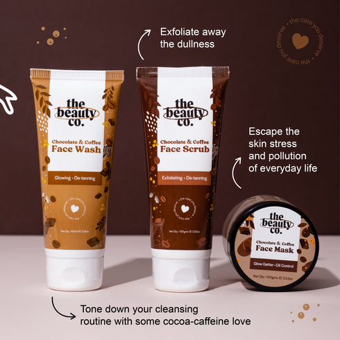 the beauty co Chocolate Coffee Combo for Skin Revitalizing | Set of 6